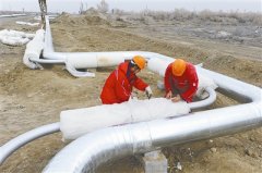 新疆吐哈油田使用发彩网生产的恒功率电伴热带